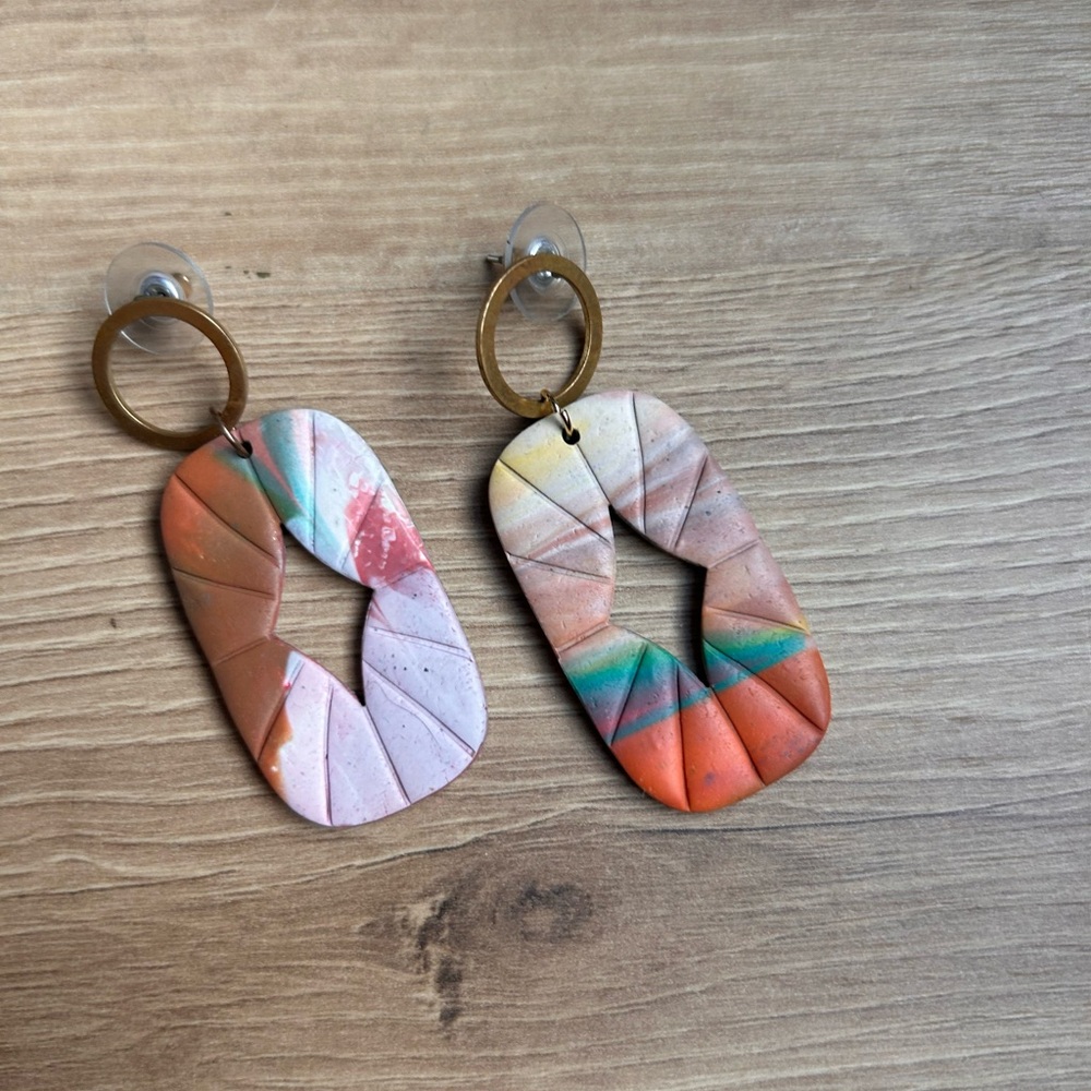 Colorful Geometric Earrings